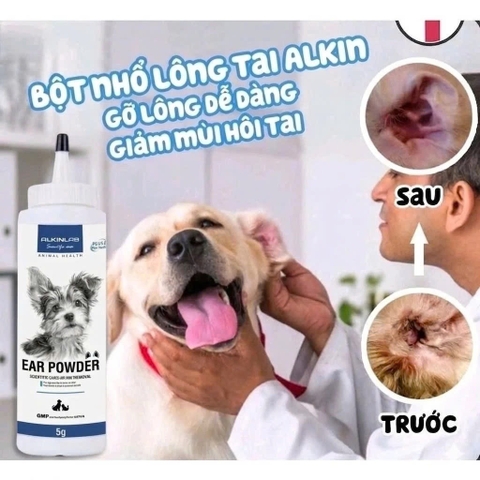 Bột nhổ lông tai  Alkin Ear Powder 5g cho chó mèo - Cutepets