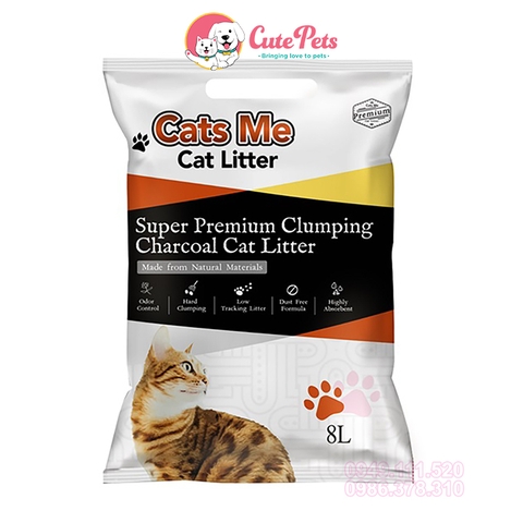 Cát Mèo Than hoạt tính Catsme Carbon 8L Không Mùi - Cutepets