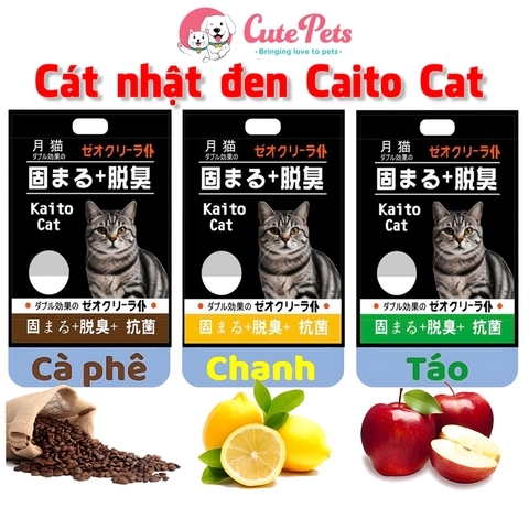 Cát nhật đen 18L Kaito Cat Cát vệ sinh cho mèo - Cutepets
