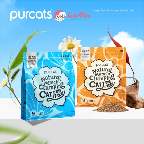 Cát sắn Vệ Sinh Cho Mèo Purcats Natural Miracle 5.5LBS