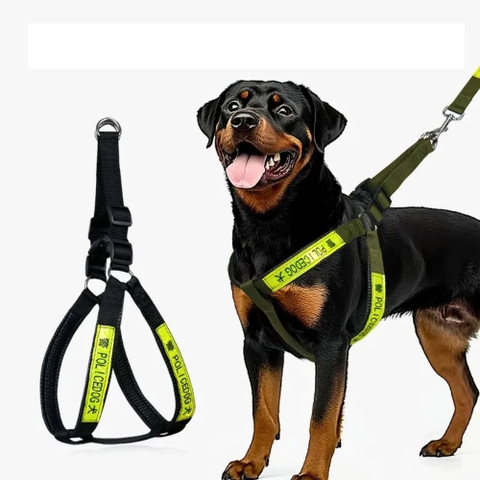 Dây dắt Police phản quang cho chó lớn - CutePets