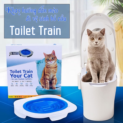Dạy mèo vệ sinh bồn cầu Toilet Train Cao Cấp - Cutepets
