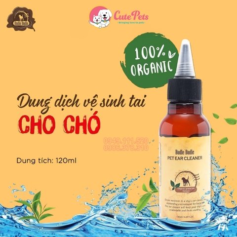 Nước vệ sinh tai cho chó Budle Budle Pet Ear Cleaner 120ml - Cutepets