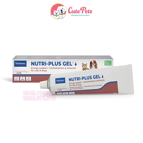 Gel dinh dưỡng Virbac Nutri Plus Gel 120g dành cho chó mèo - Cutepets