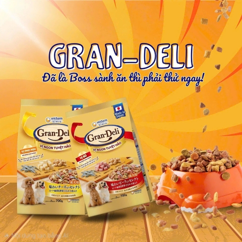 Hạt chó GRAN DELI 700g Thức ăn Nhật Mix Topping - Cutepets