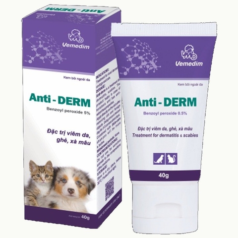 Kem bôi đặc trị viêm da, ghẻ, xà mâu ANTI-DERM 40g - Cutepets