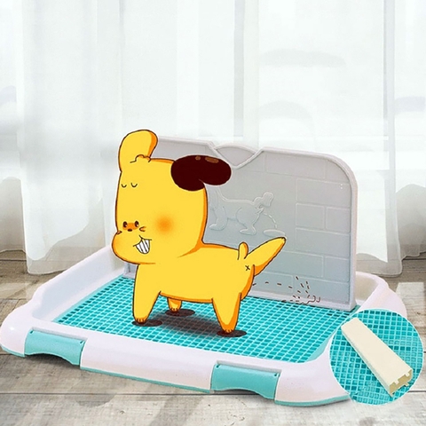 Khay vệ sinh cho chó có tường chắn tặng kèm cọc – CutePets