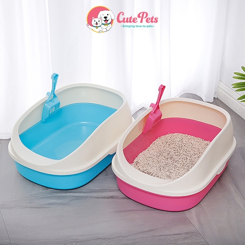 Khay đựng cát vệ sinh cho mèo hình trứng - tặng xẻng - CutePets