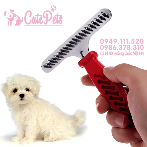 Lược chải lông rụng hình bàn cào cho thú cưng - Cutepets