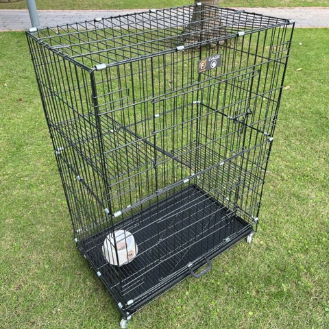 Lồng mèo 2 tầng (gấp gọn) thường 76x47x105cm - Cutepets