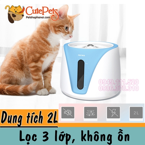 Máy lọc nước tự động Carno 2L - Máy uống nước cho thú cưng - Cutepets