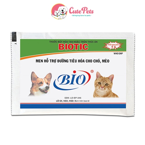Men tiêu hóa Biotic 5g cho Chó Mèo - CutePets