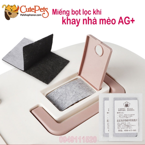 Miếng bọt biển lọc khí nhà mèo AG+ - Cutepets