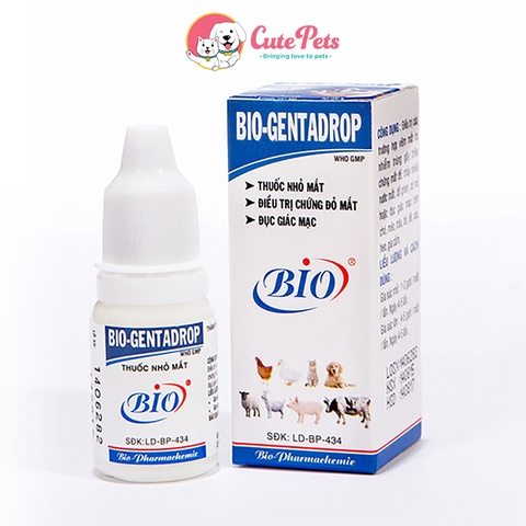 Thuốc nhỏ mắt Bio Genta Drop Dành cho chó mèo - CutePets