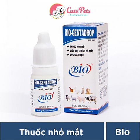 Thuốc nhỏ mắt Bio Genta Drop Dành cho chó mèo - CutePets
