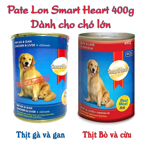 Pate Chó lớn Smart Heart lon 400g