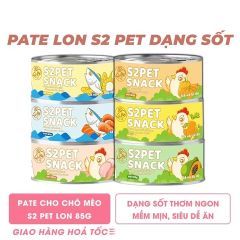 Pate cho chó mèo S2PET SNACK 85g dạng lỏng