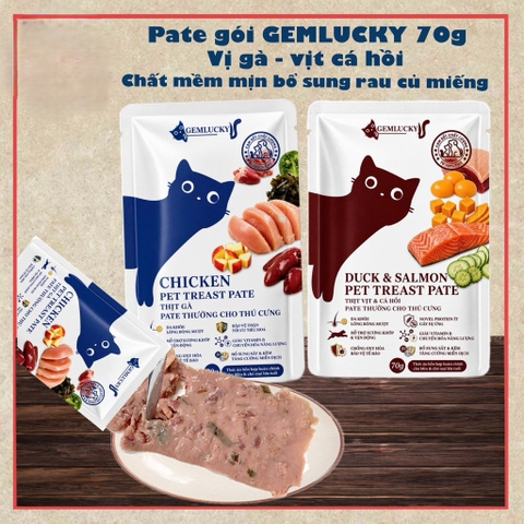 Pate Gemlucky cho chó mèo 70g - Cutepets