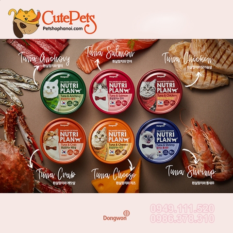 Pate lon Nutri Plan 160g cho mèo (Nhập Khẩu Hàn Quốc) - CutePets