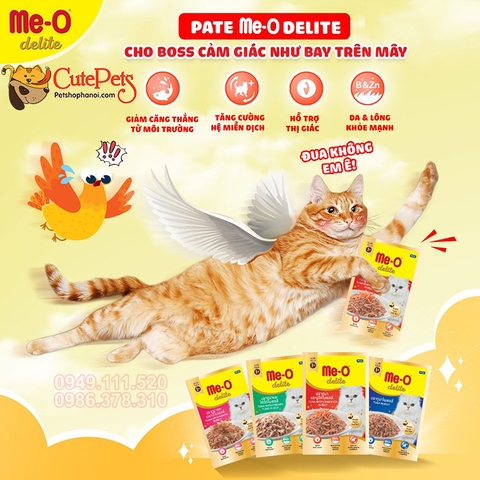 Thức ăn ướt Sốt Me-O Delite 70g Dành cho mèo lớn - CutePets