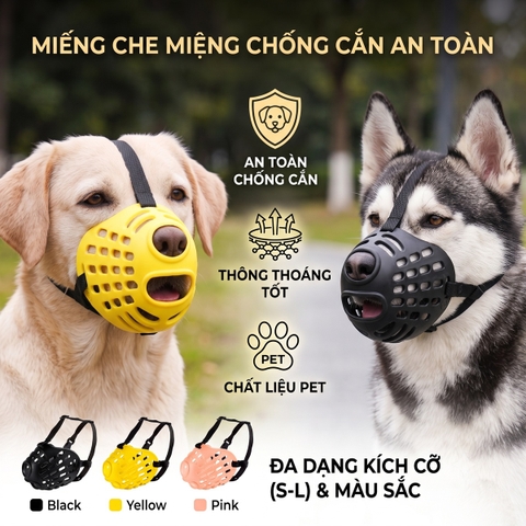 Rọ mõm cao su dẻo cho chó - Cutepets