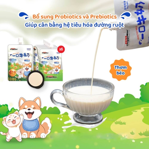 Sữa bột pha sẵn DoggyMan cho chó mèo 200ml - Cutepets