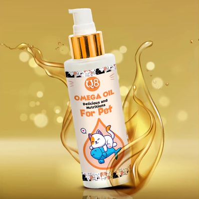 Dầu cá cho chó mèo Q8  OMEGA OIL FOR PET 150ml - Cutepets