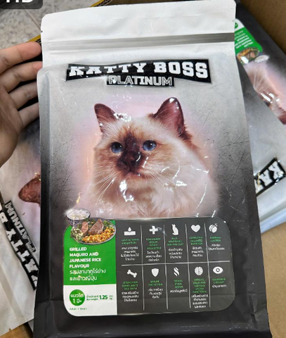 Thức ăn cho mèo sỏi thận và tiêu búi lông KATTY BOOS PLATINUM 1,25kg