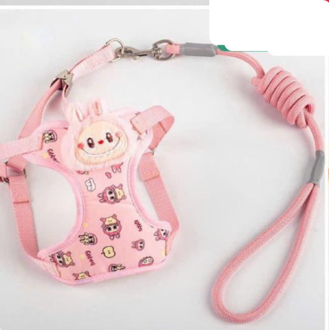 Dây dắt +đai lưng hoạ tiết LABUBU size 1cm