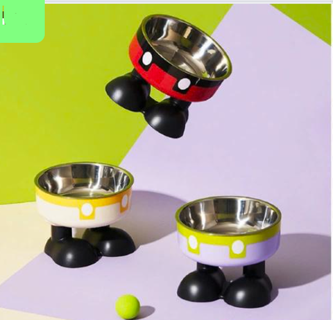 Bát ăn hoạt hình bàn chân lòng inox 14*11cm