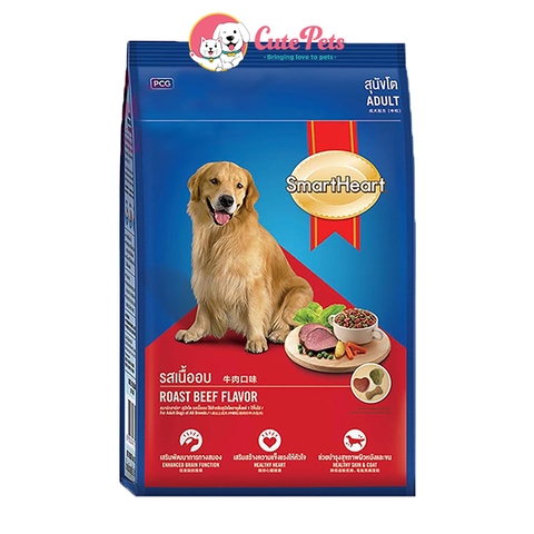 Thức ăn cho chó lớn Smart Heart Adult vị thịt bò - Cutepets