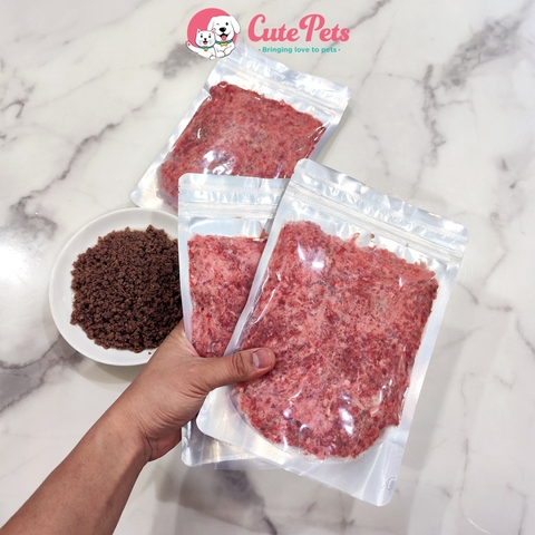 Thịt bò bằm Bolognese 500g Tươi cấp đông cho chó mèo - Cutepets