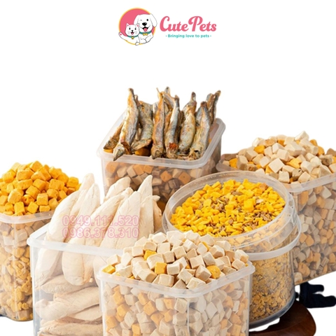 Thịt gà sấy viên cho chó mèo túi - cutepets