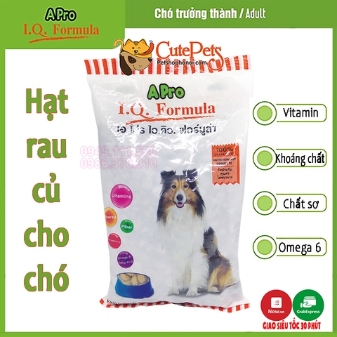 Thức ăn chó Hạt Apro IQ Xanh 500g dành cho chó mọi lứa tuổi - Cutepets