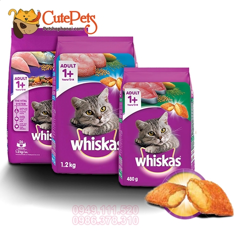 Thức Ăn Cho Mèo Lớn Whiskas Adult 1.2 Kg - CutePets