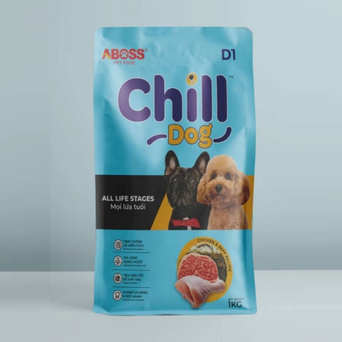 Thức ăn hạt topping cho chó CHILL DOG  D1 1kg - Cutepets