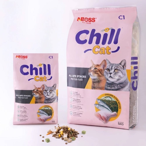 Thức ăn hạt topping cho mèo CHILL CAT C1 1kg - Cutepets