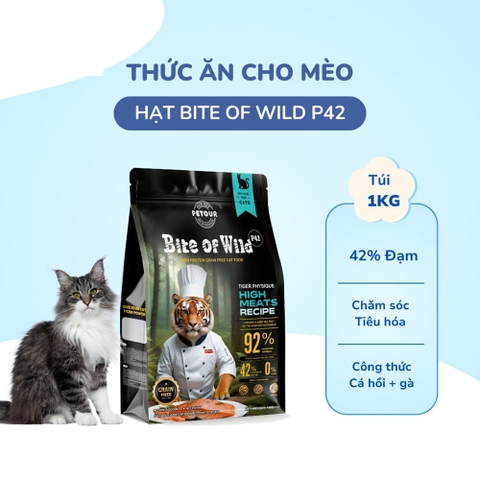 Thức ăn không chứa ngũ cốc cho mèo Bite Of Wild P42 1kg