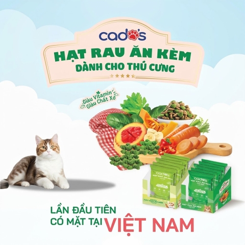 Thức ăn rau củ cho mèo Cados 150g vị cá hồi - Cutepets