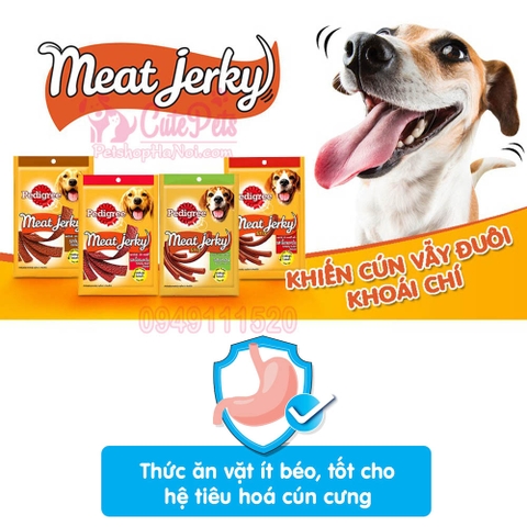 Thức ăn vặt cho chó Pedigree Meat jerky - CutePets