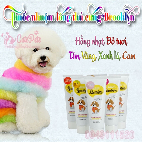 Thuốc nhuộm lông cho chó mèo Brooklyn 80g