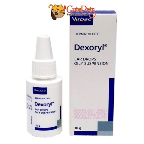 Trị viêm tai và rận tai Dexoryl 10g cho chó mèo - Cutepets