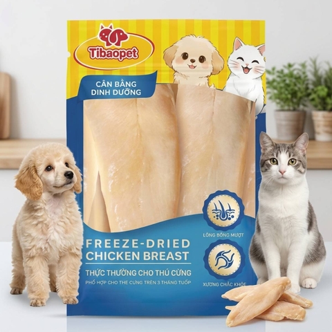 Ức gà hấp Tibaopet gói 40g - Cutepets