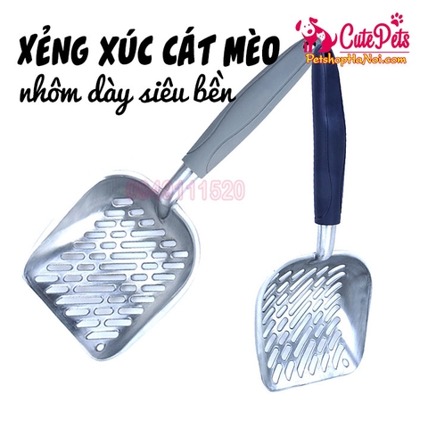 Xẻng xúc cát mèo nhôm dày siêu bền loại to - Cutepets