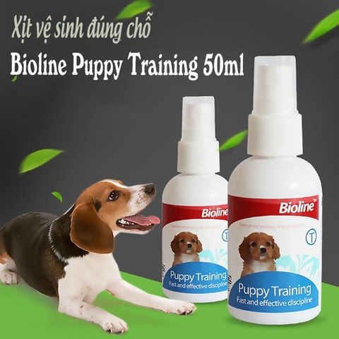 Xịt vệ sinh đúng chỗ Bioline Puppy Training 50ml