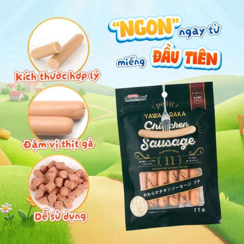 Xúc xích gà mini Doggy Man gói 11 cây - Cutepets
