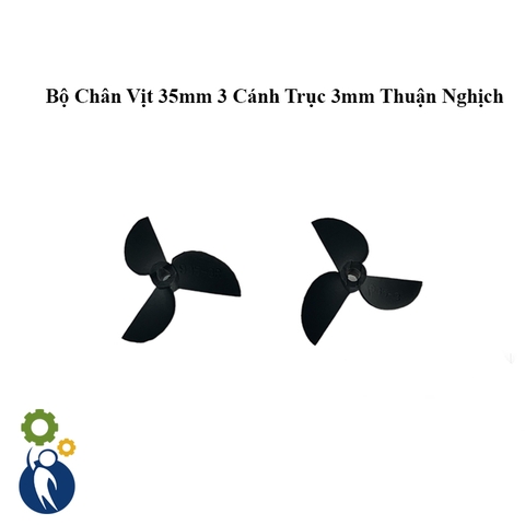 Bộ Chân Vịt 35mm 3 Cánh Trục 3mm Thuận Nghịch