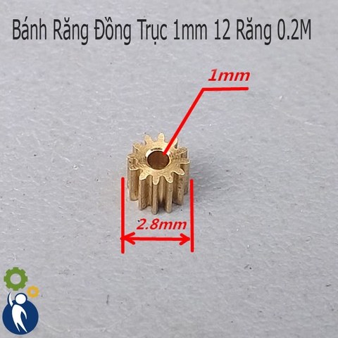 Bánh Răng Đồng Trục 1mm 12 Răng 0.2M