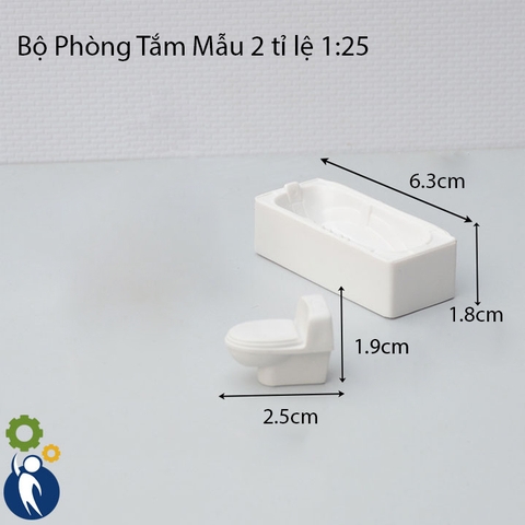 Bộ Phòng Tắm Mẫu 2 tỉ lệ 1:25