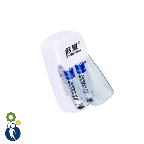 COMBO Bộ Sạc Pin AAA DOUBLEPOW + 2 Pin Sạc AAA 1250mAh